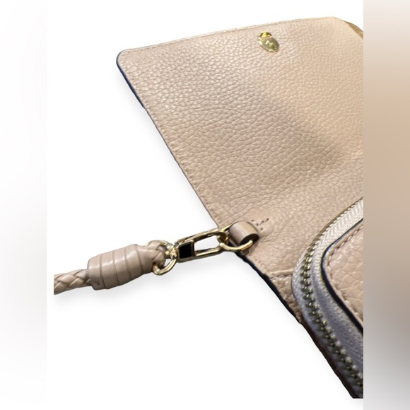 Tory Burch Pebbled Leather Crossbody/Clutch - Tan - Picture 10 of 13